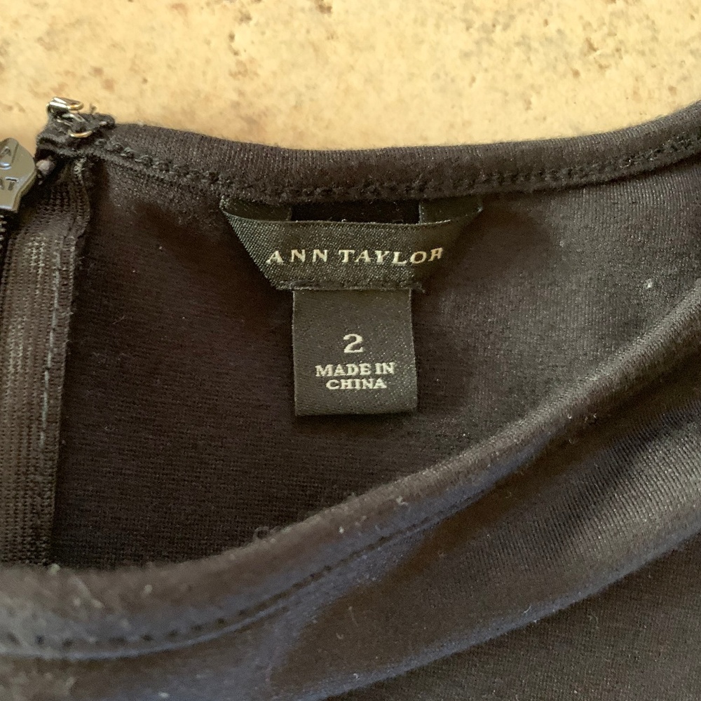 Ann Taylor Black Flute Dress 2 - Picture 4 of 6